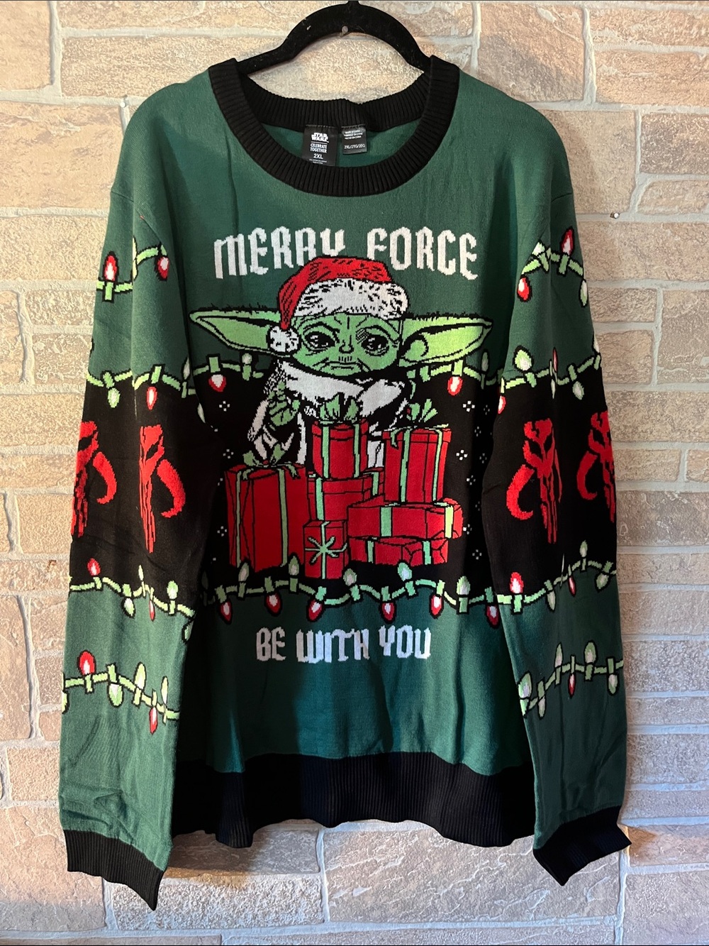 Star Wars Green Sweater with Black Trim